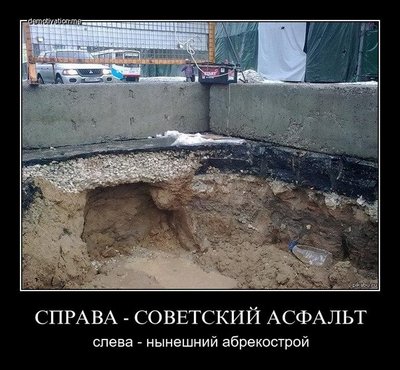 Вот асфальт советский и какой сейчас...